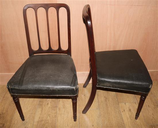 A set of six Regency mahogany dining chairs